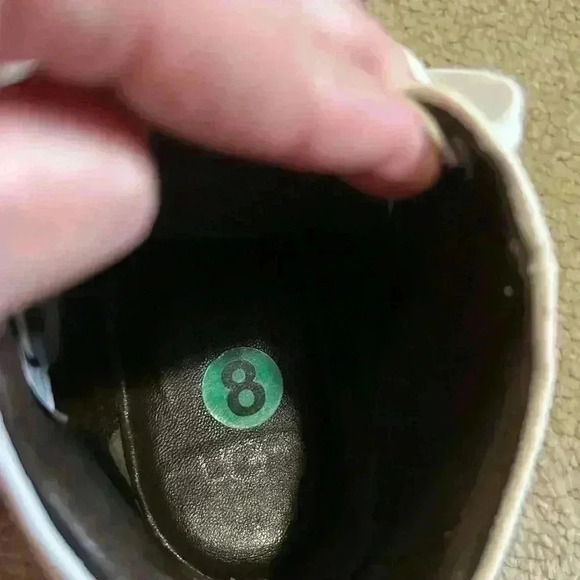 UGG Cali Palms Fringe Sneakers White Mens 8/womens 10 Leather High Tops Lace Up - Picture 12 of 12